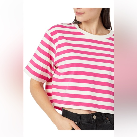 The Drop Women's Sydney Short-Sleeve Cropped Crew Neck T-Shirt..(NWT)medium - Picture 3 of 4